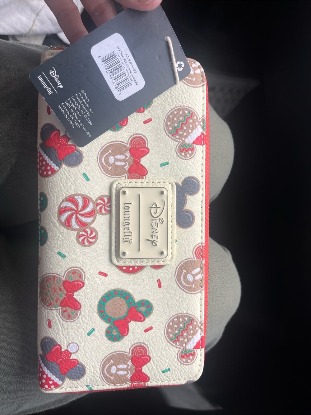 Loungefly Cream Disney Holiday Mickey Gingerbread Wallet
